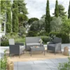 IMORA - Salon De Jardin Résine Tressée Gris - Ensemble 4 Places - Canapé + Fauteuil + Table 2 IMORA - Salon De Jardin Résine Tressée Gris - Ensemble 4 Places - Canapé + Fauteuil + Table -Promos Verde Rêverie Boutique 9233544 1