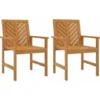 Chaises à Dîner De Jardin 2 Pcs Bois Massif D'acacia VidaXL -Promos Verde Rêverie Boutique 92378820 1