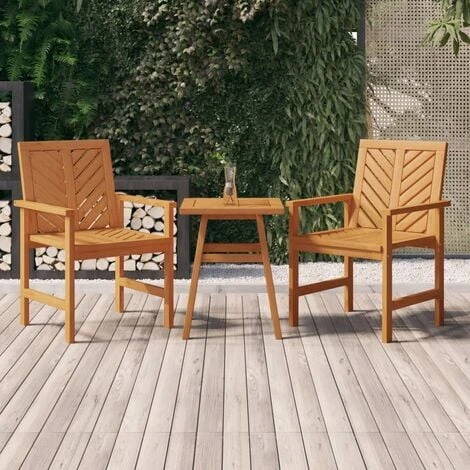 Chaises à Dîner De Jardin 2 Pcs Bois Massif D'acacia VidaXL 4 Chaises à Dîner De Jardin 2 Pcs Bois Massif D'acacia VidaXL – Image 2