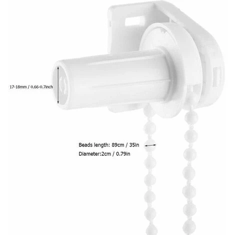 Ensemble Embrayage Chane De Store Enrouleur Perle Ajustable Pour Store Rideau Voilage Tube 17mm Kit D'accessoires Support De Roue D'embrayage Poulie Latérale Kit De Réparation De Haute Qualité 4 Ensemble Embrayage Chane De Store Enrouleur Perle Ajustable Pour Store Rideau Voilage Tube 17mm Kit D'accessoires Support De Roue D'embrayage Poulie Latérale Kit De Réparation De Haute Qualité – Image 2