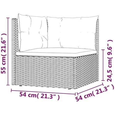 Salon De Jardin 7 Pcs Avec Coussins Gris Résine Tressée VidaXL 5 Salon De Jardin 7 Pcs Avec Coussins Gris Résine Tressée VidaXL – Image 3