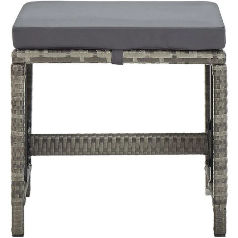 JOLI® Mode Tabourets De Jardin 4 Pcs - Chaises D'extérieur Avec Coussins Résine Tressée Gris TOP57689 5 JOLI® Mode Tabourets De Jardin 4 Pcs - Chaises D'extérieur Avec Coussins Résine Tressée Gris TOP57689 – Image 3