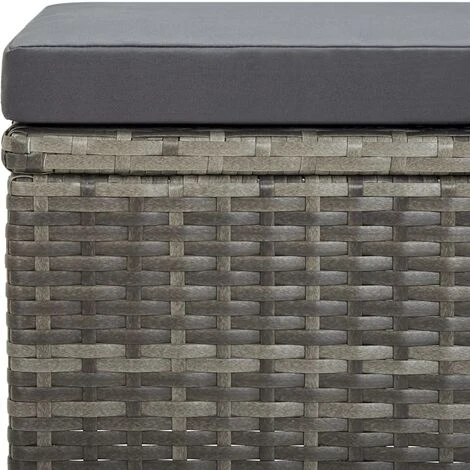 JOLI® Mode Tabourets De Jardin 4 Pcs - Chaises D'extérieur Avec Coussins Résine Tressée Gris TOP57689 7 JOLI® Mode Tabourets De Jardin 4 Pcs - Chaises D'extérieur Avec Coussins Résine Tressée Gris TOP57689 – Image 5