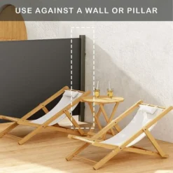 Soges Store Latéral Extensible étanche Protection Solaire écran De Confidentialité Pour Balcon, Terrasse, Jardin Protection Contre Le Vent, 300cm X 160cm Gris 10 Soges Store Latéral Extensible étanche Protection Solaire écran De Confidentialité Pour Balcon, Terrasse, Jardin Protection Contre Le Vent, 300cm X 160cm Gris -Promos Verde Rêverie Boutique 92695174 4