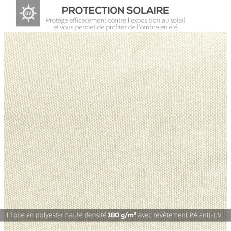 OUTSUNNY Toile De Rechange Pour Pavillon Tonnelle Tente 3 X 3 M Polyester Haute Densité 180 G/m² Revêtement PA Anti-UV Crème 6 OUTSUNNY Toile De Rechange Pour Pavillon Tonnelle Tente 3 X 3 M Polyester Haute Densité 180 G/m² Revêtement PA Anti-UV Crème – Image 4
