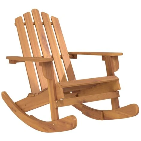 Chaise à Bascule Adirondack Bois Massif D'acacia VidaXL 3 Chaise à Bascule Adirondack Bois Massif D'acacia VidaXL