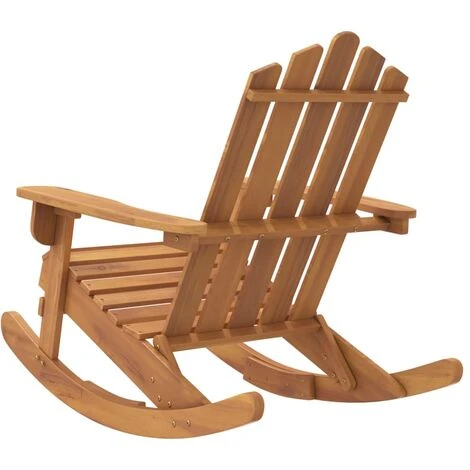 Chaise à Bascule Adirondack Bois Massif D'acacia VidaXL 7 Chaise à Bascule Adirondack Bois Massif D'acacia VidaXL – Image 5
