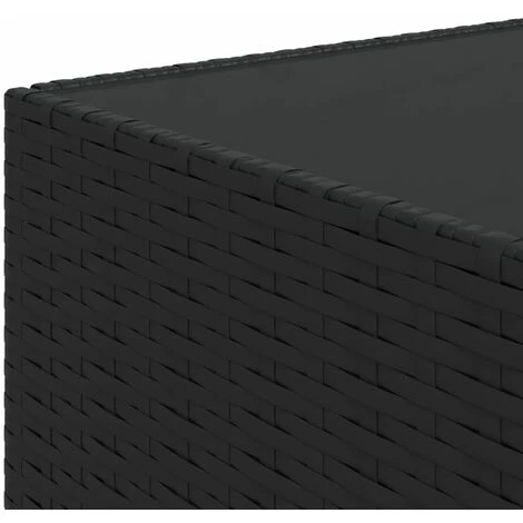 JOLI® Mode Table Intérieur Ou Extérieur - Table Basse De Jardin Carré Noir 50x50x30 Cm Résine Tressée TOP33302 7 JOLI® Mode Table Intérieur Ou Extérieur - Table Basse De Jardin Carré Noir 50x50x30 Cm Résine Tressée TOP33302 – Image 5