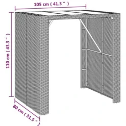 Ensemble De Bar De Jardin 5 Pcs Avec Coussins Noir Poly Rotin VidaXL 9 Ensemble De Bar De Jardin 5 Pcs Avec Coussins Noir Poly Rotin VidaXL -Promos Verde Rêverie Boutique 93382125 3