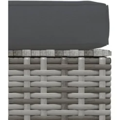 Canapé De Jardin Canapé Repose-pied Relax - Et Coussin Gris 70x70x30cm Résine Tressée BV656116 - BonneVie -Promos Verde Rêverie Boutique 93463641 3