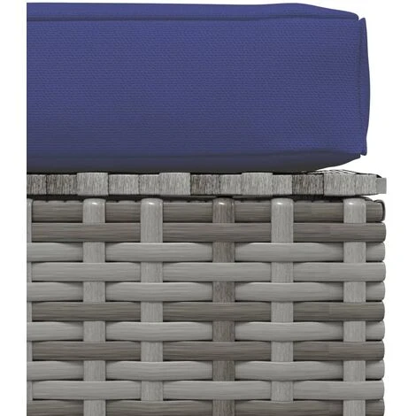 Canapé De Jardin Canapé Repose-pied Relax - Et Coussin Gris 70x70x30cm Résine Tressée BV935961 - BonneVie 5 Canapé De Jardin Canapé Repose-pied Relax - Et Coussin Gris 70x70x30cm Résine Tressée BV935961 - BonneVie – Image 3