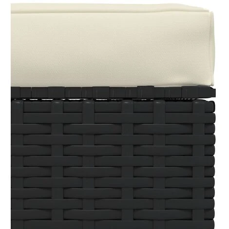 Canapé De Jardin Canapé Repose-pied Relax - Et Coussin Noir 70x70x30cm Résine Tressée BV942569 - BonneVie 5 Canapé De Jardin Canapé Repose-pied Relax - Et Coussin Noir 70x70x30cm Résine Tressée BV942569 - BonneVie – Image 3
