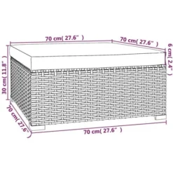 Canapé De Jardin Canapé Repose-pied Relax - Et Coussin Noir 70x70x30cm Résine Tressée BV942569 - BonneVie 9 Canapé De Jardin Canapé Repose-pied Relax - Et Coussin Noir 70x70x30cm Résine Tressée BV942569 - BonneVie -Promos Verde Rêverie Boutique 93464417 4