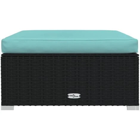 Canapé De Jardin Canapé Repose-pied Relax - Et Coussin Noir 70x70x30cm Résine Tressée BV259616 - BonneVie 4 Canapé De Jardin Canapé Repose-pied Relax - Et Coussin Noir 70x70x30cm Résine Tressée BV259616 - BonneVie – Image 2