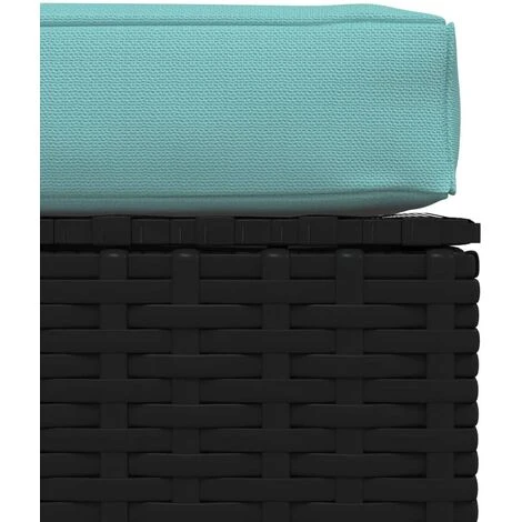 Canapé De Jardin Canapé Repose-pied Relax - Et Coussin Noir 70x70x30cm Résine Tressée BV259616 - BonneVie 5 Canapé De Jardin Canapé Repose-pied Relax - Et Coussin Noir 70x70x30cm Résine Tressée BV259616 - BonneVie – Image 3