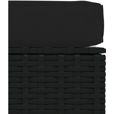 Canapé De Jardin Canapé Repose-pied Relax - Coussin Noir 70x70x30 Cm Résine Tressée BV918435 - BonneVie 5 Canapé De Jardin Canapé Repose-pied Relax - Coussin Noir 70x70x30 Cm Résine Tressée BV918435 - BonneVie – Image 3