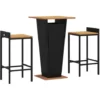 Ensemble De Bar Jardin 3 Pcs Noir Poly Rotin/bois Massif Acacia VidaXL 1 Ensemble De Bar Jardin 3 Pcs Noir Poly Rotin/bois Massif Acacia VidaXL -Promos Verde Rêverie Boutique 93478733 1