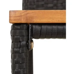 Ensemble De Bar Jardin 3 Pcs Noir Poly Rotin/bois Massif Acacia VidaXL 11 Ensemble De Bar Jardin 3 Pcs Noir Poly Rotin/bois Massif Acacia VidaXL -Promos Verde Rêverie Boutique 93478733 5