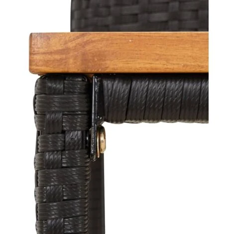 Ensemble De Bar Jardin 3 Pcs Noir Poly Rotin/bois Massif Acacia VidaXL 7 Ensemble De Bar Jardin 3 Pcs Noir Poly Rotin/bois Massif Acacia VidaXL – Image 5