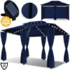 KESSER® - Pavillon 3 X 4 m Parois Latérales Avec Fermetures à Glissière Incluses, Chapiteau Carré Tente De Réception Tonnelle Tente De Jardin De Luxe Pavillon De Jardin Protection UV 50+, Bleu Marine -Promos Verde Rêverie Boutique 93554990 1