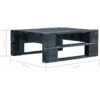Table Basse De Jardin,Repose-pied Palette De Jardin Bois Noir -Promos Verde Rêverie Boutique 93559206 1