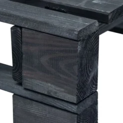Table Basse De Jardin,Repose-pied Palette De Jardin Bois Noir -Promos Verde Rêverie Boutique 93559206 3