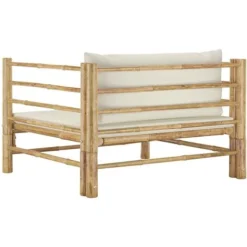 Canapé De Jardin,Canapé De Jardin Avec Coussins Blanc Crème Bambou 10 Canapé De Jardin,Canapé De Jardin Avec Coussins Blanc Crème Bambou -Promos Verde Rêverie Boutique 93577778 4