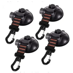 Lot De 4 Ventouses D'ancrage Solides Pour Voiture Avec Crochet De Fixation Pour Auvent Latéral De Voiture, Bateau, Camping, Bâche, Tentes, Bagages, Bâches