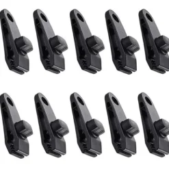 Clips Bâche 10 Pèces Tente Clips Auvents Pince Clip Auvents Pour Camping Canopy Clamp Clips De Bâche Auvents Pour Activités De Plein Air Noir