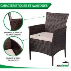 Salon De Jardin - Fauteuil Balcon Exterieur Petit Espace - Salon Balcon - MaxxGarden 9 Salon De Jardin - Fauteuil Balcon Exterieur Petit Espace - Salon Balcon - MaxxGarden -Promos Verde Rêverie Boutique 94113952 3