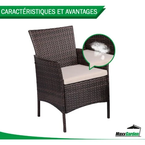 Salon De Jardin - Fauteuil Balcon Exterieur Petit Espace - Salon Balcon - MaxxGarden 7 Salon De Jardin - Fauteuil Balcon Exterieur Petit Espace - Salon Balcon - MaxxGarden – Image 5