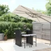 Set De 1 Table + 4 Tabourets De Bar De Jardin Ensemble Table Et Chaises Avec Coussins Noir Poly Rotin 50280 1 Set De 1 Table + 4 Tabourets De Bar De Jardin Ensemble Table Et Chaises Avec Coussins Noir Poly Rotin 50280 -Promos Verde Rêverie Boutique 94120354 1
