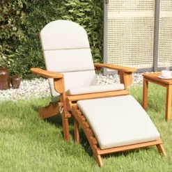 Chaise De Jardin Fauteuil De Jardin Adirondack Et Repose-pieds Bois Massif Acacia 91156