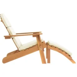 Chaise De Jardin Fauteuil De Jardin Adirondack Et Repose-pieds Bois Massif Acacia 91156 -Promos Verde Rêverie Boutique 94120588 4