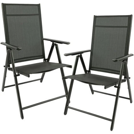 Lot De 2 Chaises De Jardin Pliantes - Ultra Légère - Noir - MaxxGarden 3 Lot De 2 Chaises De Jardin Pliantes - Ultra Légère - Noir - MaxxGarden