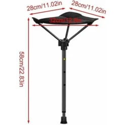 Tabouret Pliant Portable, Tabouret Retractable, Tabouret De Voyage Léger Réglable En Hauteur, Tabouret De Camping Pour La Pêche/Intérieur/Activités Plein Air, Maxi Charge 275 LB -Promos Verde Rêverie Boutique 95024437 3