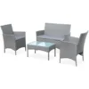 Ensemble De Jardin En Résine Tressée. Salon 4 Places Fauteuil Moltès Gris / Gris 2 Ensemble De Jardin En Résine Tressée. Salon 4 Places Fauteuil Moltès Gris / Gris -Promos Verde Rêverie Boutique 9505811 1