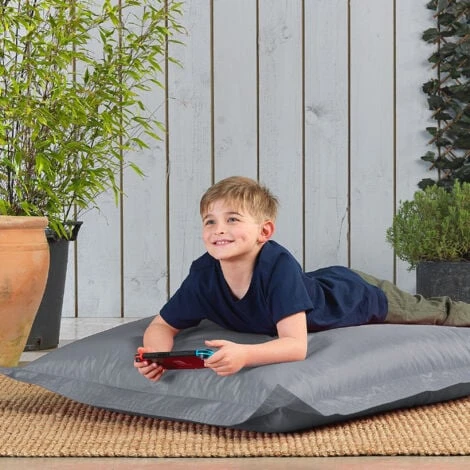 Veeva Pouf Géant Pour Enfants, Coussin De Sol XXL, Poufs D’intérieur Et D’extérieur, Gris 4 Veeva Pouf Géant Pour Enfants, Coussin De Sol XXL, Poufs D’intérieur Et D’extérieur, Gris – Image 2
