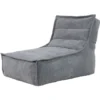Icon Pouf Chaise Longue En Velours Côtelé Otto, Pouf Fauteuil De Salon XXL, Gris -Promos Verde Rêverie Boutique 95900304 1
