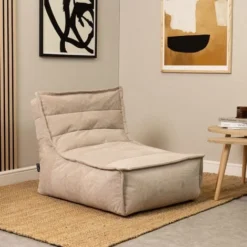 Icon Pouf Chaise Longue En Velours Côtelé Otto, Pouf Fauteuil De Salon XXL, Beige -Promos Verde Rêverie Boutique 95900413 3