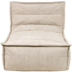 Icon Pouf Chaise Longue En Velours Côtelé Otto, Pouf Fauteuil De Salon XXL, Beige -Promos Verde Rêverie Boutique 95900413 4
