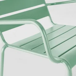 Lot De 2 Fauteuils Relax Avec Repose-pieds En Métal Vert Sauge - Palavas 11 Lot De 2 Fauteuils Relax Avec Repose-pieds En Métal Vert Sauge - Palavas -Promos Verde Rêverie Boutique 96269210 5