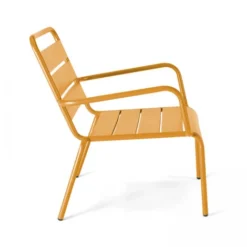 Fauteuil Relax Et Repose Pied En Métal Jaune - Palavas -Promos Verde Rêverie Boutique 9627537 4