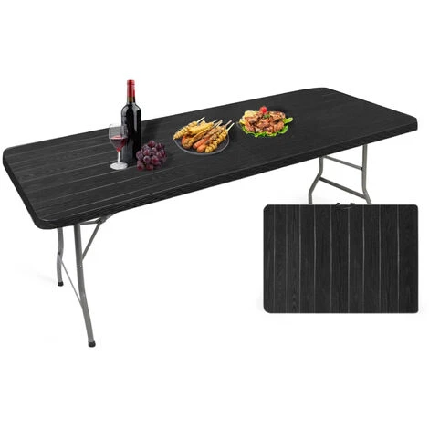 BOLLI Table Pliante Rectangulaire En Aspect Rotin - Table De Jardin 8 Personnes L181 X L75.5 X H73cm - Table Camping Exterieur Pour Jardin Terrasse Et Balcon 3 BOLLI Table Pliante Rectangulaire En Aspect Rotin - Table De Jardin 8 Personnes L181 X L75.5 X H73cm - Table Camping Exterieur Pour Jardin Terrasse Et Balcon