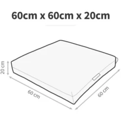 HAPPERS Coussin De Sol Polyvalent Extérieur Naylim Mate Turquoise 60x60 Turquoise -Promos Verde Rêverie Boutique 96684292 5