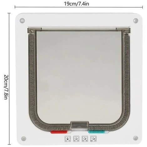 Chatière Intelligente Chat Porte Coleur De Blanche 20 X 19 Cm 4 Chatière Intelligente Chat Porte Coleur De Blanche 20 X 19 Cm – Image 2