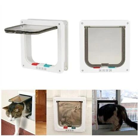 Chatière Intelligente Chat Porte Coleur De Blanche 20 X 19 Cm 5 Chatière Intelligente Chat Porte Coleur De Blanche 20 X 19 Cm – Image 3