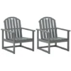 Nova Ensemble De 2 Chaises De Patio élégantes En Bois Massif Robuste Différentes Couleurs Couleur : Gris -Promos Verde Rêverie Boutique 96782515 1