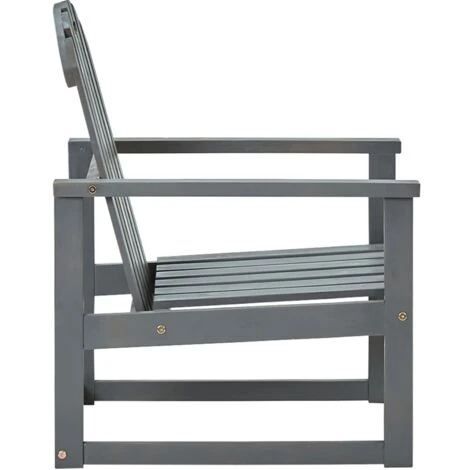 Nova Ensemble De 2 Chaises De Patio élégantes En Bois Massif Robuste Différentes Couleurs Couleur : Gris 6 Nova Ensemble De 2 Chaises De Patio élégantes En Bois Massif Robuste Différentes Couleurs Couleur : Gris – Image 4