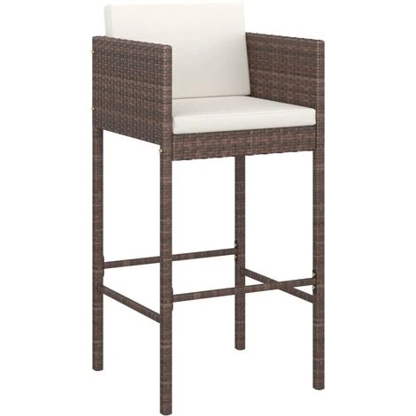 SalesHot® VidaXL Ensemble Bar De Jardin 5 Pcs - Ensemble Repas De Jardin Et Coussins Résine Tressée Marron Super83685 5 SalesHot® VidaXL Ensemble Bar De Jardin 5 Pcs - Ensemble Repas De Jardin Et Coussins Résine Tressée Marron Super83685 – Image 3